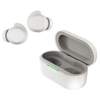 LG xboom Buds by will.i.am kulaklıkların önden görünümü | Bluetooth Kulaklık | Grafen Sürücülü xboom İmza Sesi | Beyaz Renk