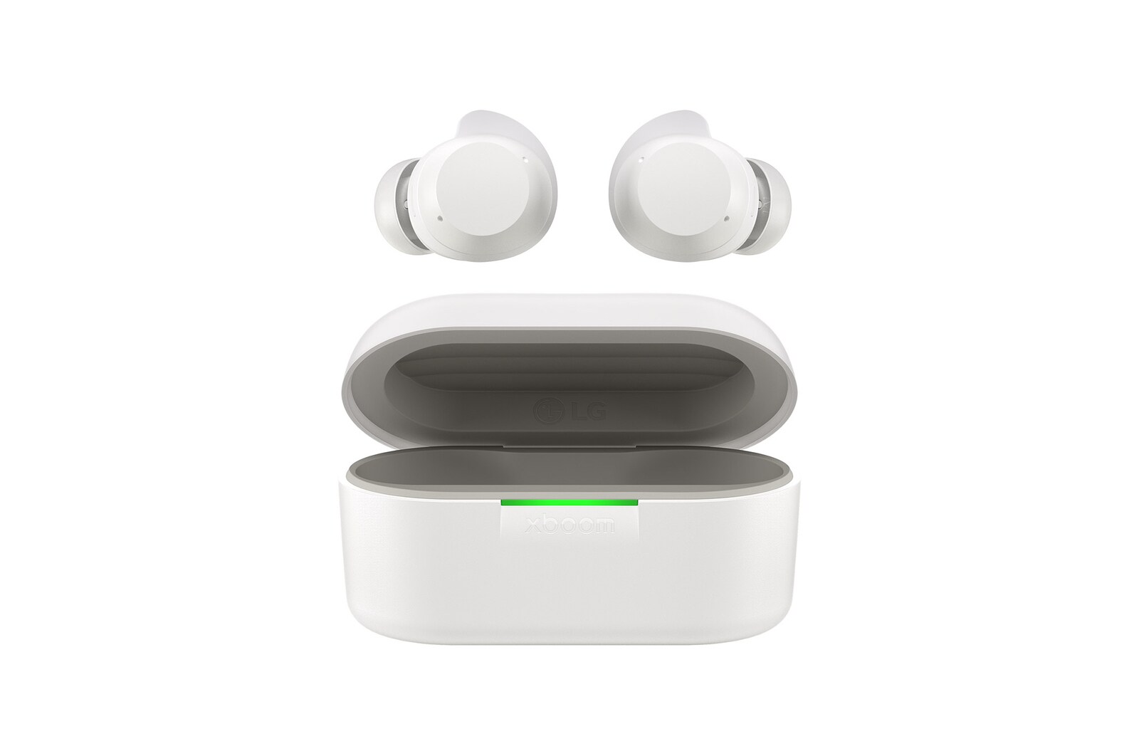 LG xboom Buds by will.i.am | Kablosuz Bluetooth Kulaklık | xboom İmza Sesi | Aktif Gürültü Engelleme | Beyaz Renk, xboomBuds