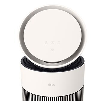 LG 空氣清淨機頂部顯示屏特寫