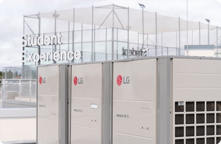 LG Multi V 5 HVAC 裝置安裝於 Student Experience Madrid Pozuelo 學生公寓。