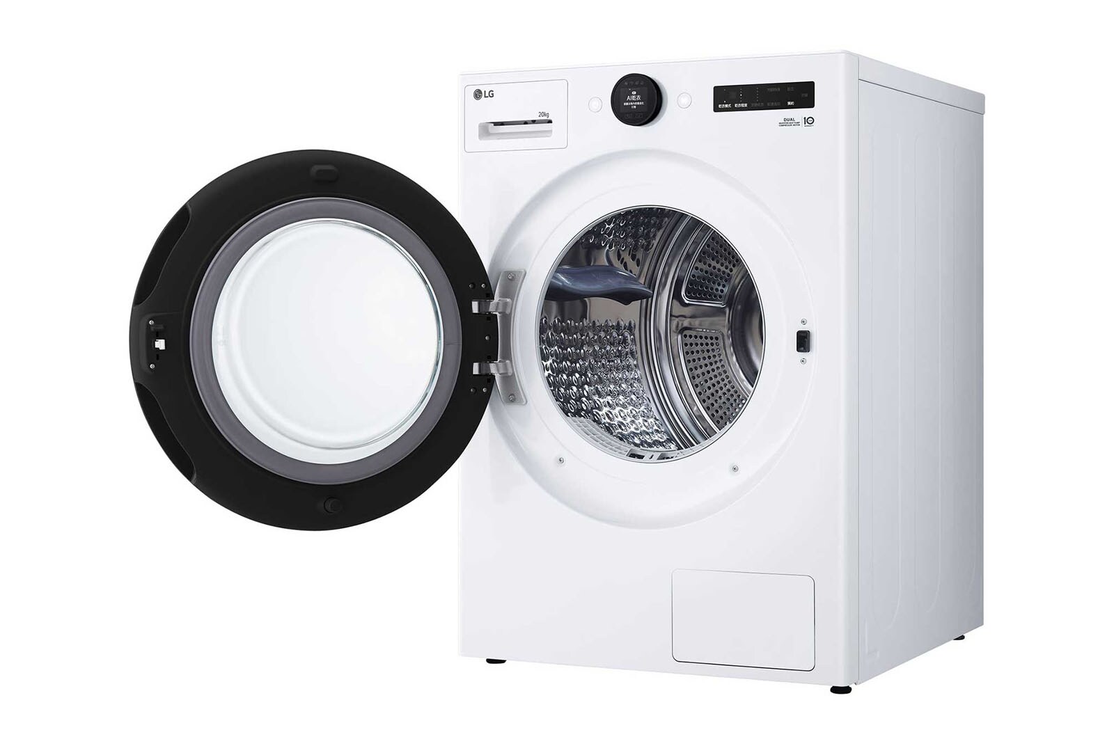 LG 20公斤 AI 免曬衣乾衣機｜雙變頻熱泵除濕｜冰瓷白, WR-20DW