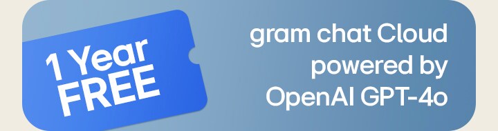 購買 LG gram 的顧客可以免費使用由 OpenAI GPT-4o 驅動的 gram chat Cloud 功能一年。