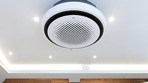 LG Round Cassette 安裝於餐廳天花板。