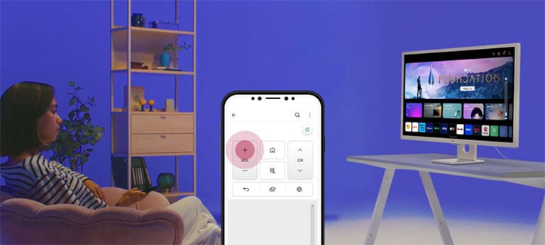 只要安裝 ThinQ 應用程式就可以使用主要的遙控器功能。
