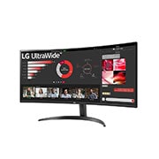 LG 34 吋 21:9 曲面 UltraWide™ QHD (3440 x 1440) 多工作業螢幕, 34WR50QC-B