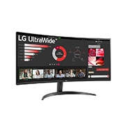 LG 34 吋 21:9 曲面 UltraWide™ QHD (3440 x 1440) 多工作業螢幕, 34WR50QC-B
