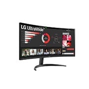LG 34 吋 21:9 曲面 UltraWide™ QHD (3440 x 1440) 多工作業螢幕, 34WR50QC-B