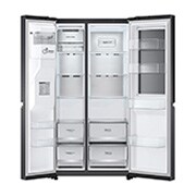 LG InstaView™敲敲看門中門冰球冰箱<br>星夜黑/734公升 (冷藏485/冷凍249), GR-QPLC82BS
