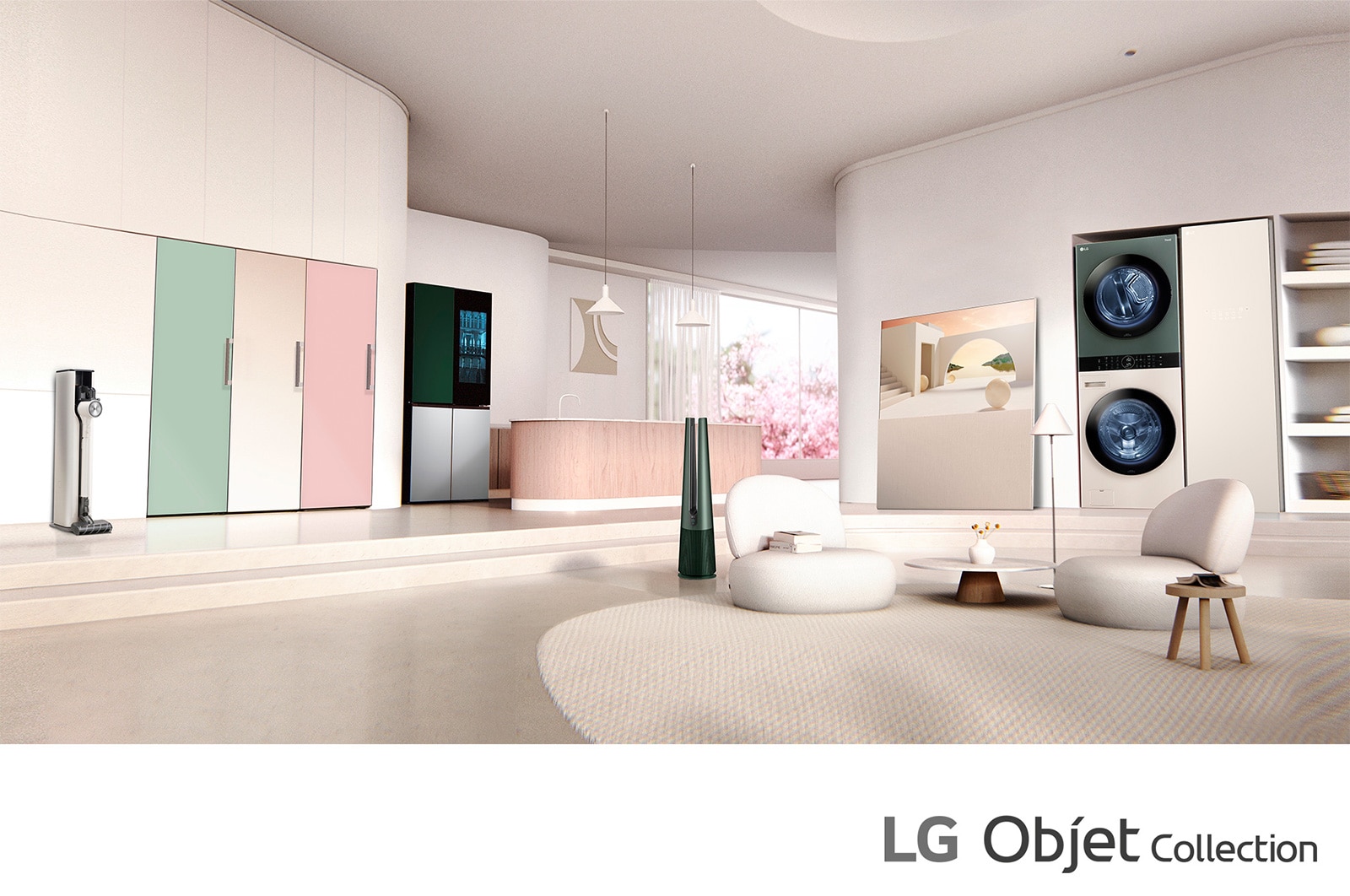 LG Styler<sup>®</sup>蒸氣電子衣櫥｜Objet Collection (容量加大款) - 雪霧白, B723OB