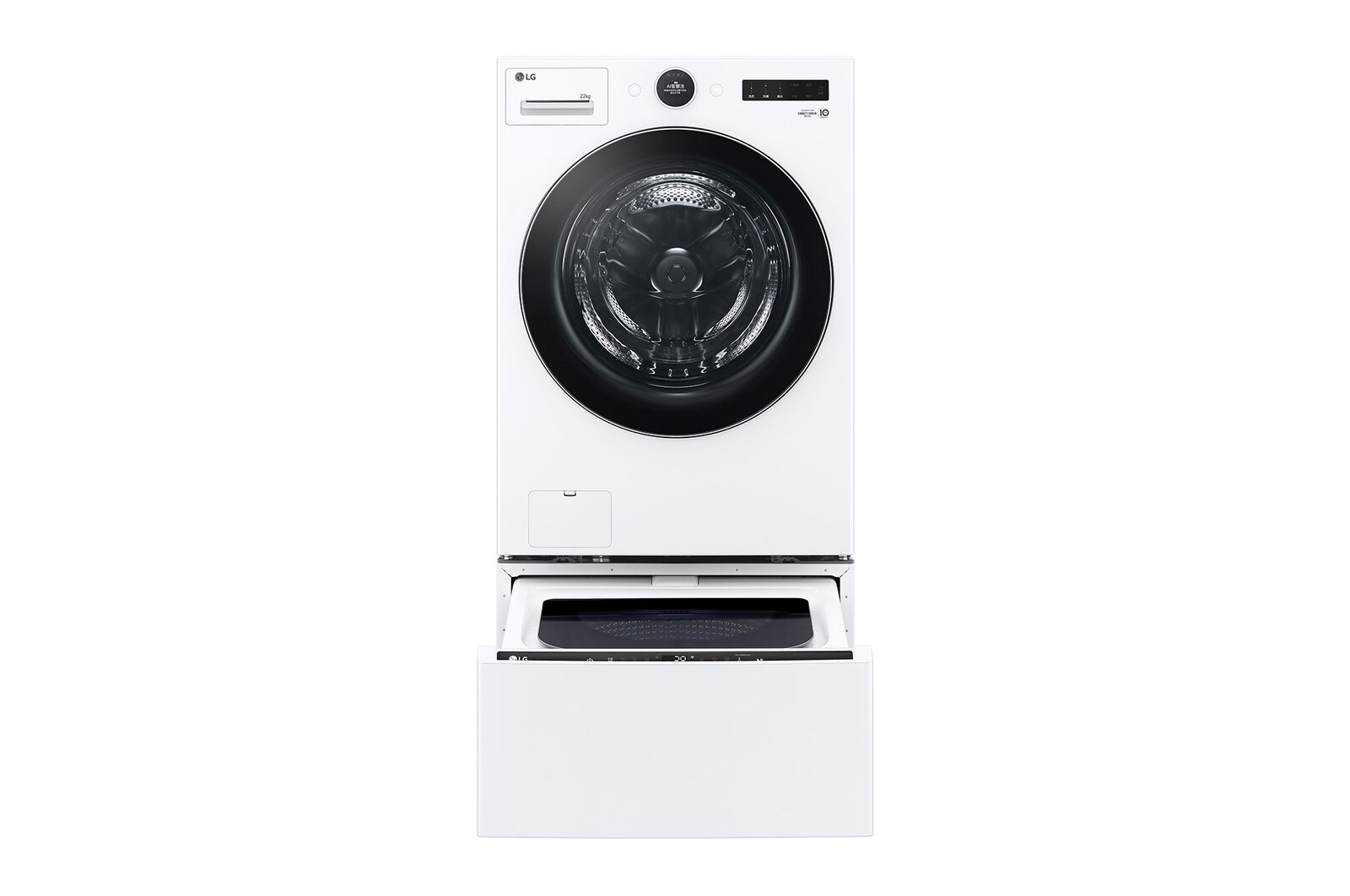 LG 洗22+2.5公斤 TWINWash 雙能洗｜冰瓷白｜蒸洗脫, TW22FWPT.S250HW