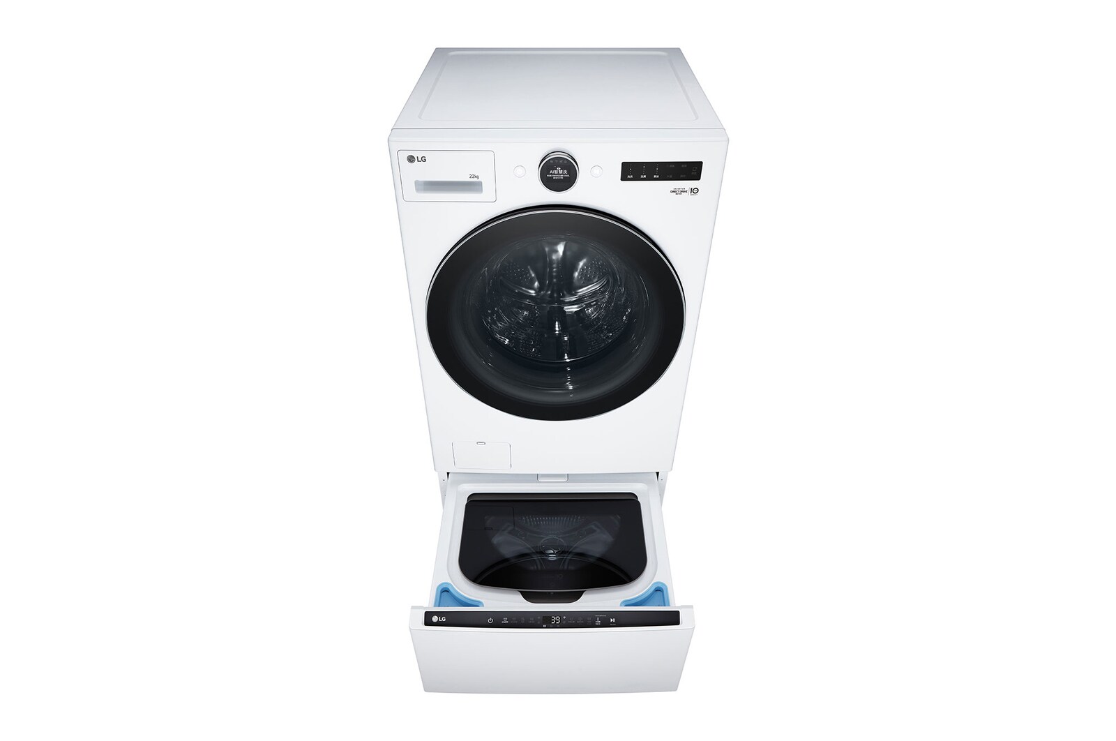 LG 洗22+2.5公斤 TWINWash 雙能洗｜冰瓷白｜蒸洗脫, TW22FWPT.S250HW