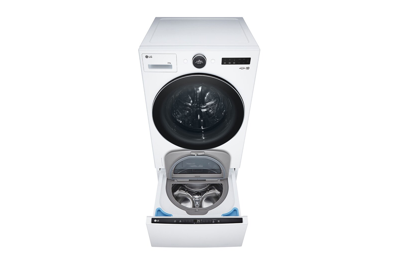 LG 洗22+2.5公斤 TWINWash 雙能洗｜冰瓷白｜蒸洗脫, TW22FWPT.S250HW