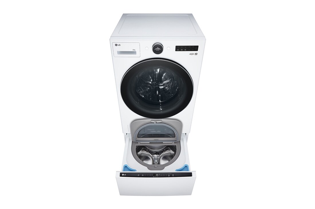 LG 洗22+2.5公斤 TWINWash 雙能洗｜冰瓷白｜蒸洗脫, TW22FWPT.S250HW