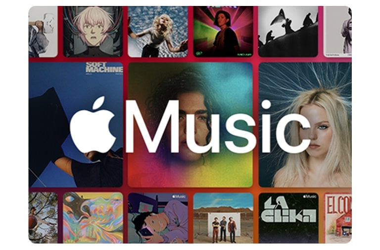 專輯的格線版面配置，上有 Apple Music 標誌的浮水印。