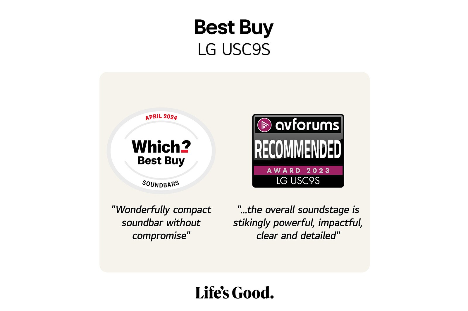 LG Soundbar for TV with Dolby Atmos 3.1.3 channel USC9S 2024, USC9S