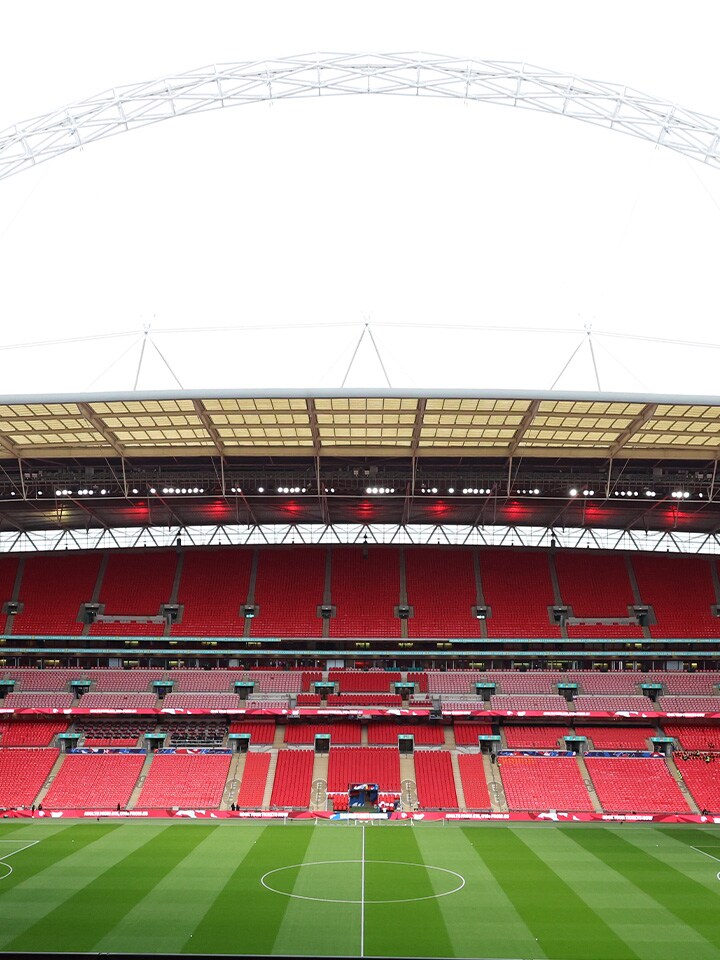 An empty Wembley Stadium