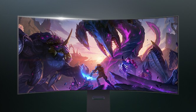 A soldier fights a mythical beast