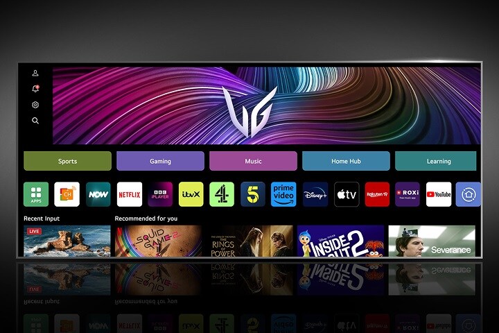 webOs on UltraGear OLED gaming monitor