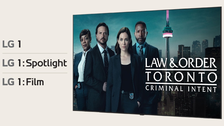TV show thumbnail displayed on the right side of the screen, representing LG 1’s free streaming service featuring hit dramas, family favorites, and exclusive premieres curated by LG.