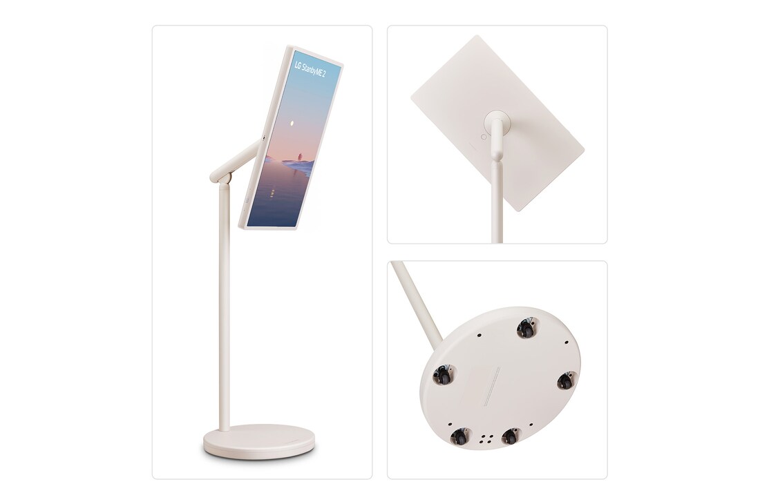 LG StanbyME 2 is hung on the wall to showcase its Motion Art Screen. Mood Maker is in use. An artwork is on display showing how it can be used as a stylish addition to any space. 