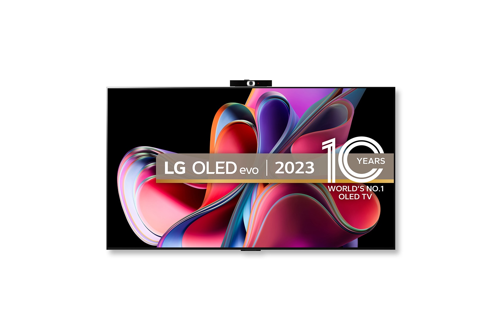 Front view of LG OLED G3 65&#34; TV &amp; VC23GA Smart Camera OLED65G36LA.VC23GA