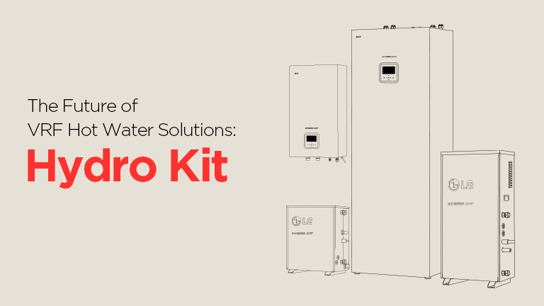 The side view of LG Hydro kit product is expressed in line drawing.