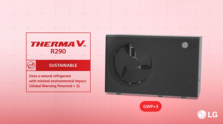 Image of the Therma V R290, a modern heating and cooling system designed for energy efficiency and comfort.