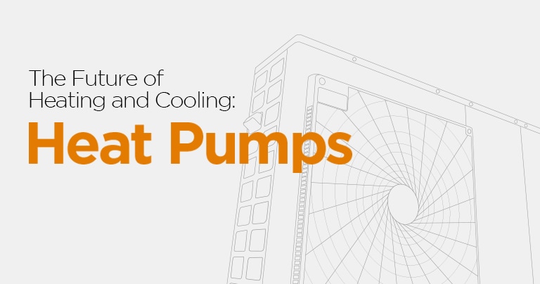 The front view of LG Heat Pump product is expressed in line drawing.