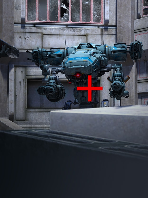 Comparison of Crosshair - The left image is the Crosshair 'off,' and the Right image is the Crosshair 'on'