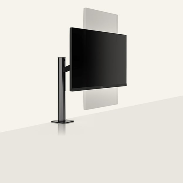 Video demonstration of pivot function rotating the monitor 90 degrees from landscape to portrait orientation