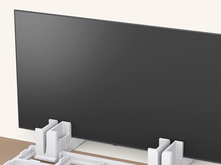 Step-by-step video guide to install the LG QNED evo AI QNED85 MiniLED 4K Smart TV vertically with the supplied stand.