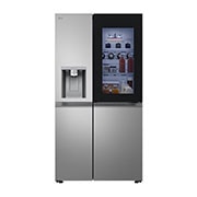 Front view of 628L InstaView™ Side-By-Side Refrigerator Prime Silver (GSXE81PYBD)