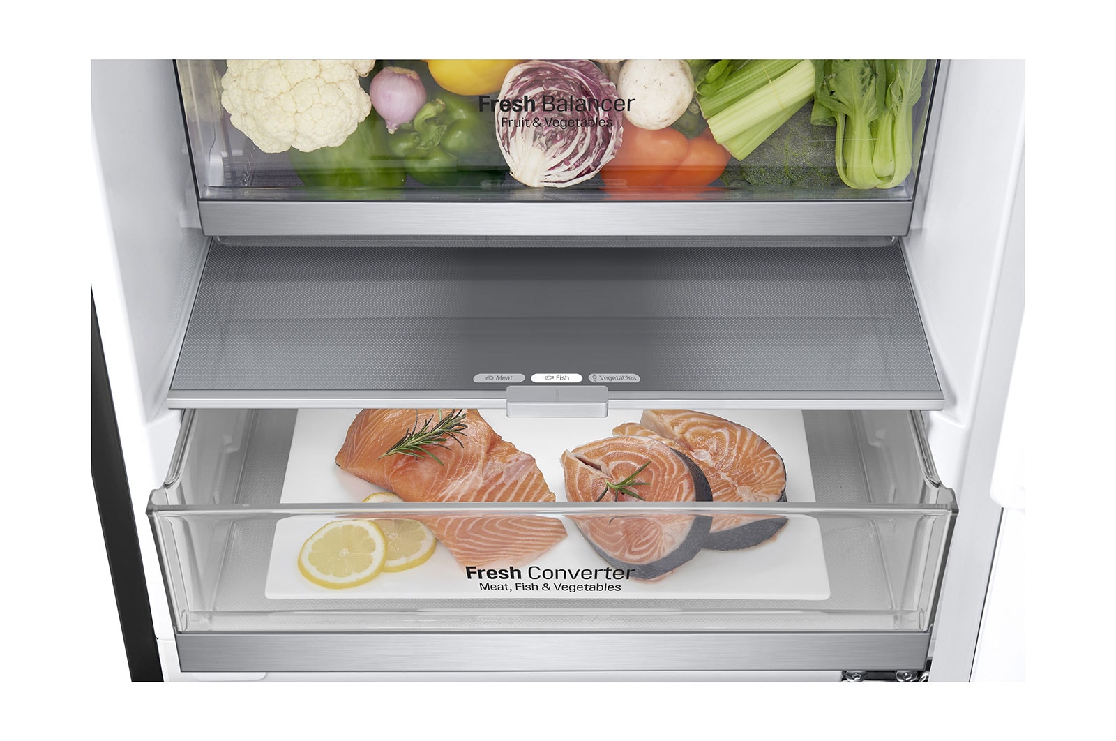 LG 384L Tall Fridge Freezer Matte Black Total No Frost, GBB92MCBAP