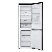LG 340L Fridge Freezer Water Dispenser, Black Steel, GBF61BLHEN
