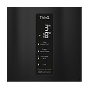 LG 340L Fridge Freezer Water Dispenser, Black Steel, GBF61BLHEN