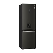 LG 340L Fridge Freezer Water Dispenser, Black Steel, GBF61BLHEN
