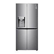 Front view of 506L Multi Door Fridge Freezer Shiny Steel Water & Ice Dispenser(GML844PZ6F)