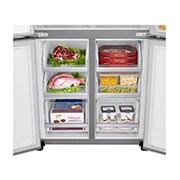 LG 506L Multi Door Fridge Freezer Water & Ice Dispenser, Shiny Steel, GML844PZ6F