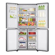 LG 506L Multi Door Fridge Freezer Water & Ice Dispenser, Shiny Steel, GML844PZ6F