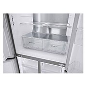 LG 506L Multi Door Fridge Freezer Water & Ice Dispenser, Shiny Steel, GML844PZ6F