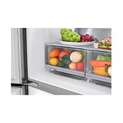 LG 506L Multi Door Fridge Freezer Water & Ice Dispenser, Shiny Steel, GML844PZ6F
