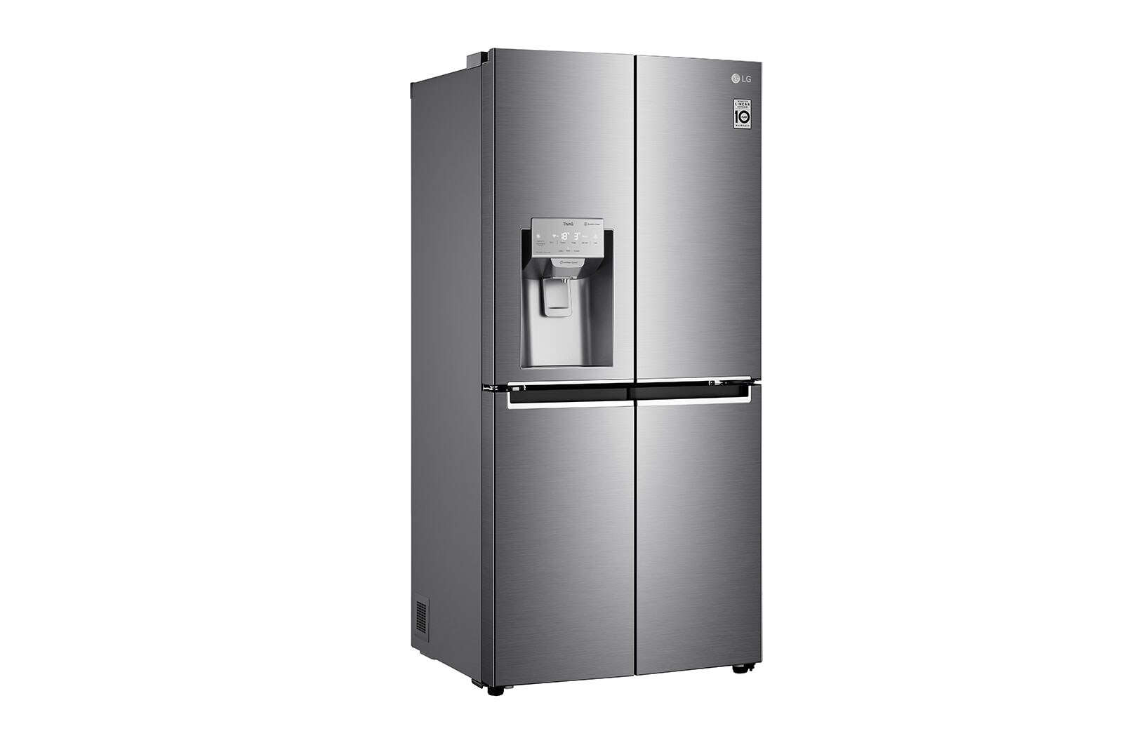 LG 506L Multi Door Fridge Freezer Water & Ice Dispenser, Shiny Steel, GML844PZ6F