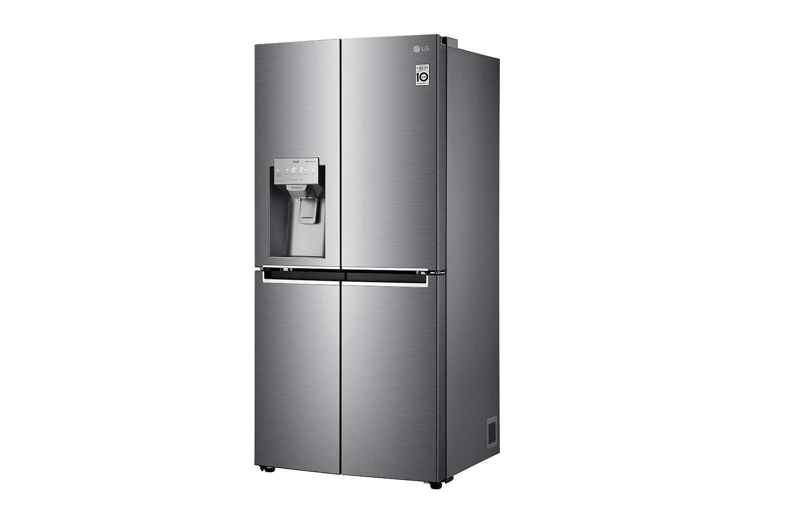 LG 506L Multi Door Fridge Freezer Water & Ice Dispenser, Shiny Steel, GML844PZ6F