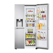 LG 635L American Style Fridge Freezer Water & Ice Dispenser, Stainless Steel, GSJV90BSAE
