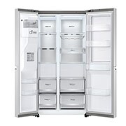 LG 635L American Style Fridge Freezer Water & Ice Dispenser, Stainless Steel, GSJV90BSAE