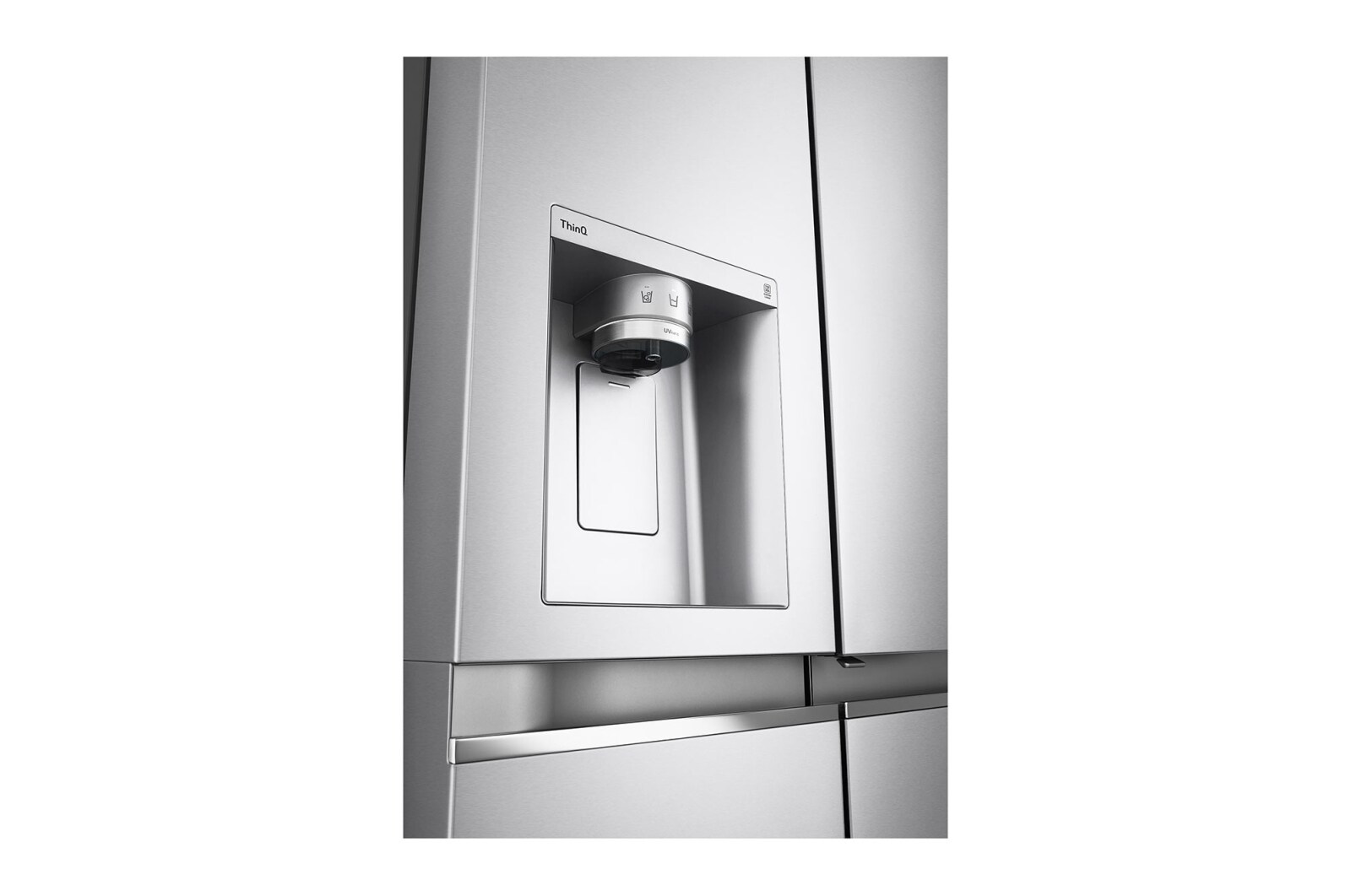 LG 635L American Style Fridge Freezer Water & Ice Dispenser, Stainless Steel, GSJV90BSAE