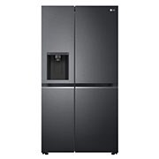 Front view of 635L American Style Fridge Freezer Matte Black - GSLV70MCTF