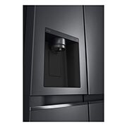 LG 635L American Style Fridge Freezer Water & Ice Dispenser, Matte Black, GSLV70MCTF