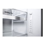 LG 655L InstaView™ American Style Fridge Freezer Shiny Steel Total No Frost, GSQV90PZAE