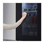 LG 655L InstaView™ American Style Fridge Freezer Shiny Steel Total No Frost, GSQV90PZAE